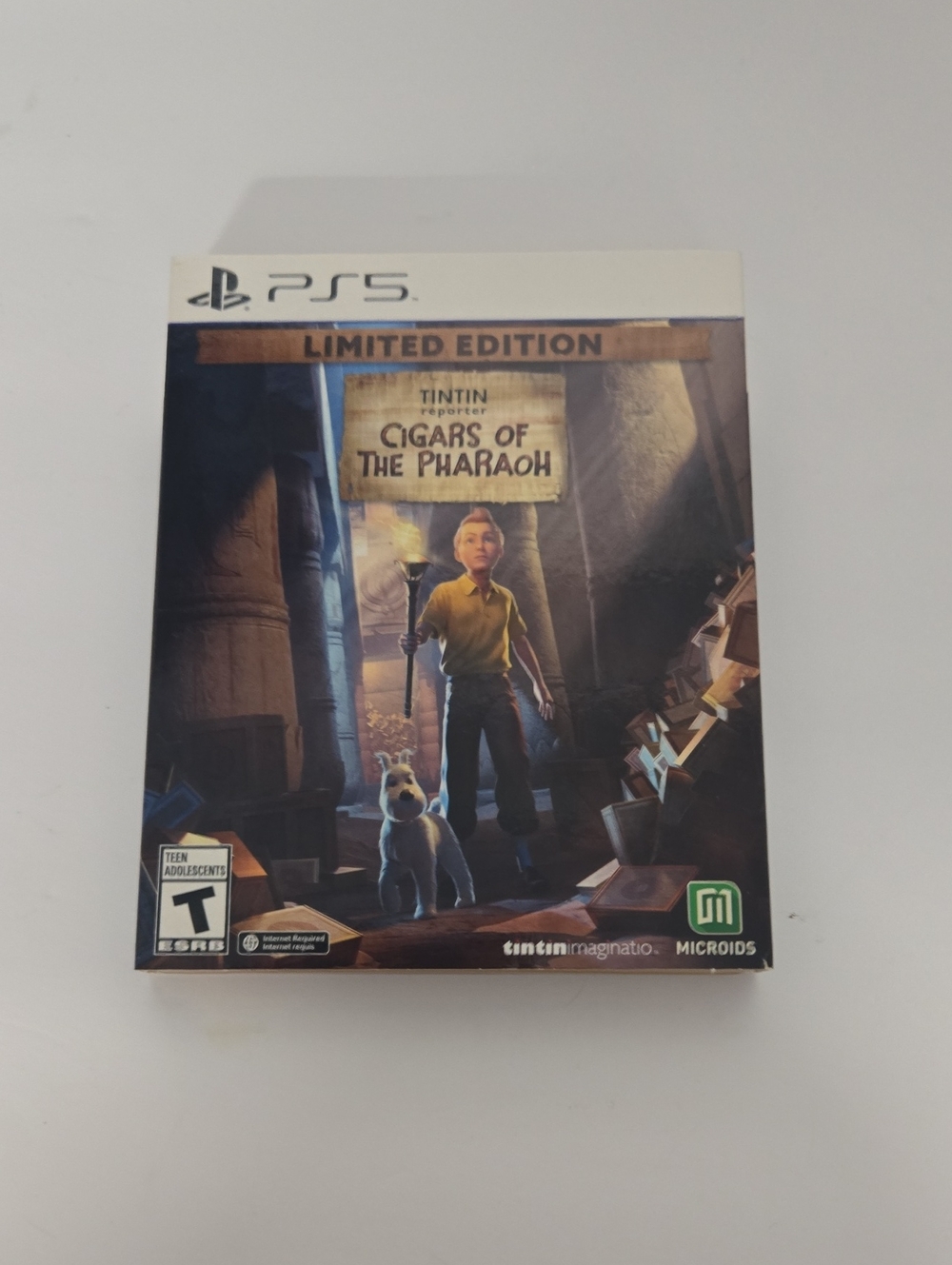 Sony PS5 Tintin: Cigars of the Pharaoh Limited Edition – White and Brown Artwork